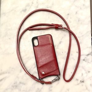 Red Bandolier iPhone crossbody X / XS